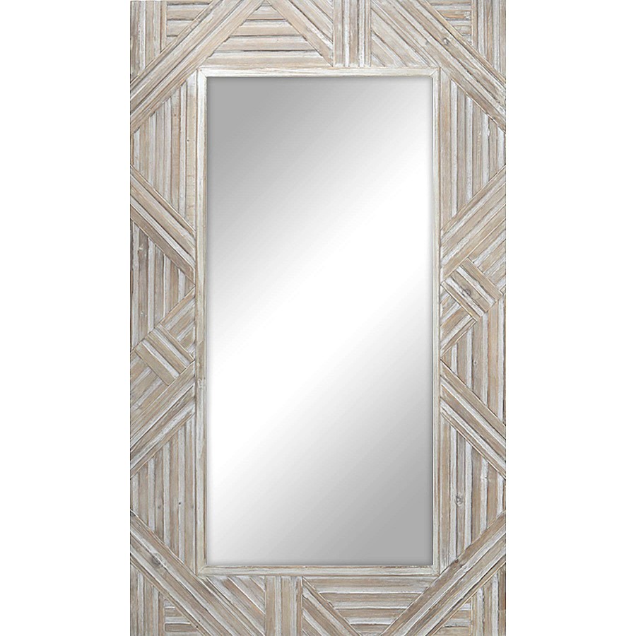 Mirrors * | Excellent 46X21 Wood Mirror