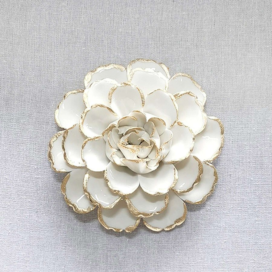 Wall Art * | Popular Grace Mitchell Glass Framed White Flower, 18