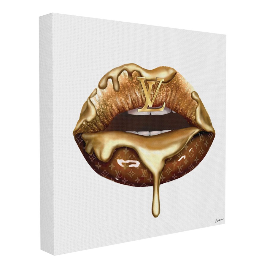 Wall Art * | Quick Delivery Designer Lips Canvas Wall Art, 12 16