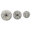 Wall Art * | Cheap 3-Piece Carved Black & White Decorative Wall Plates, 12