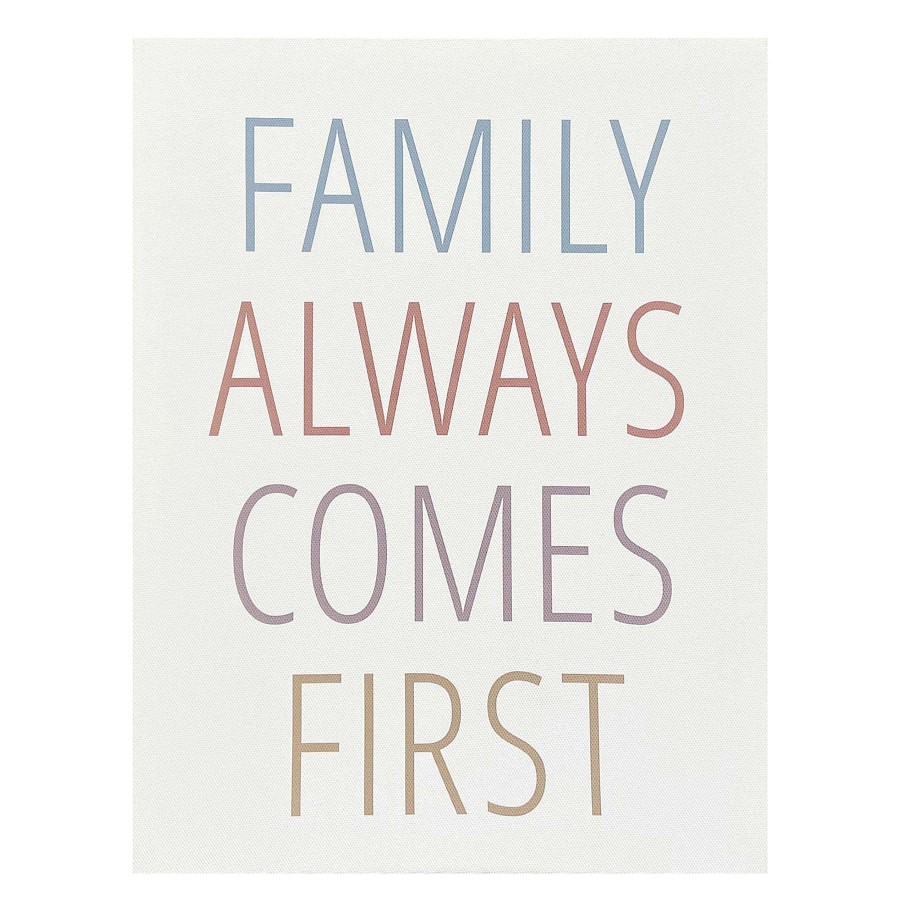 Wall Art * | Good Quality Family Always Comes First Canvas Wall Art, 11 14