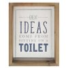 Wall Art * | Discount Sale 8X10 Great Ideas Come From Sitting On The Toilet Framed Wall Art