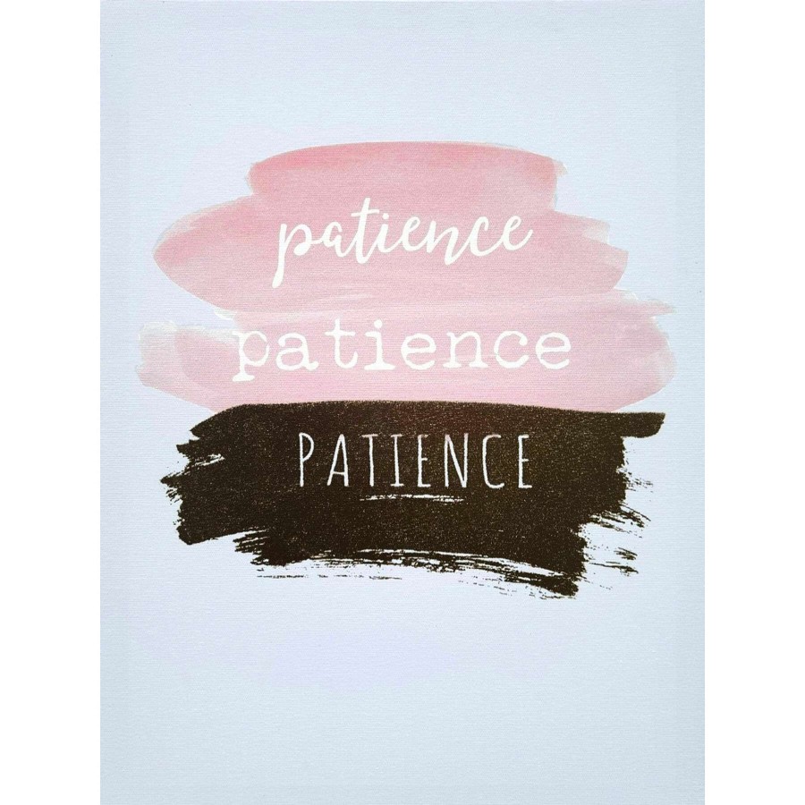 Wall Art * | Quick Delivery 12X16 Patience Patience Patience Foiled Canvas Art