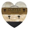 Wall Art * | Closeout Sale Coffee Heart-Shaped Wooden Hook Rack, 20