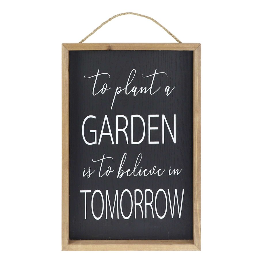 Wall Art * | Cheap Garden Sentiment Wooden Wall Sign, 18